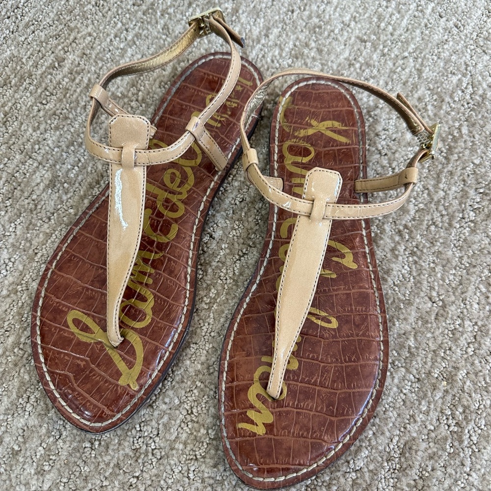 Sam Edelman Tan Gigi Thong Sandals